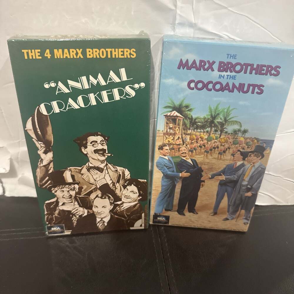 Lot of 2 Marx Brothers VHS Animal Crackers The Cocoanuts MCA Sealed